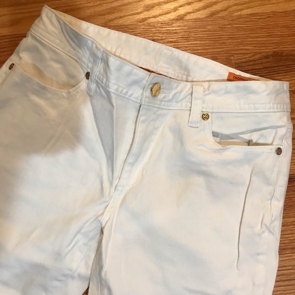 ▪️Tory Burch Cropped Slim Boot White Jeans - Picture 5 of 15